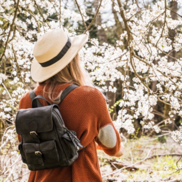Sadie Black Real Leather Backpack Anabaglish NEW - Picture 4 of 7